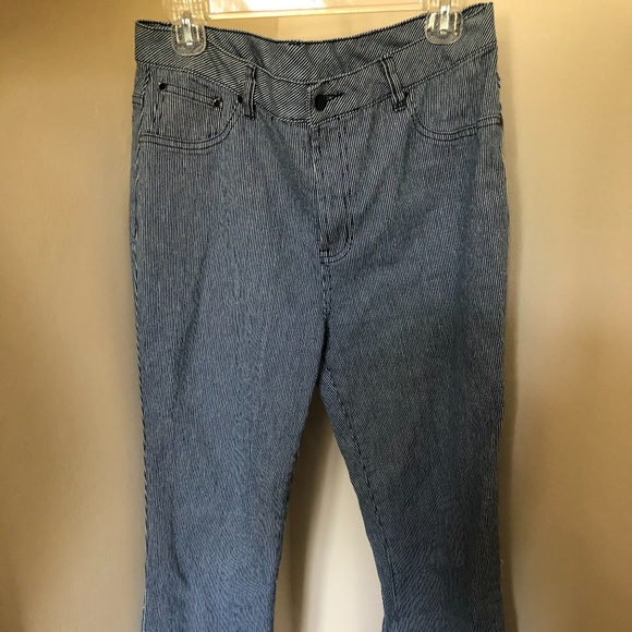 Diane Gilman Striped blue denim - Picture 1 of 3